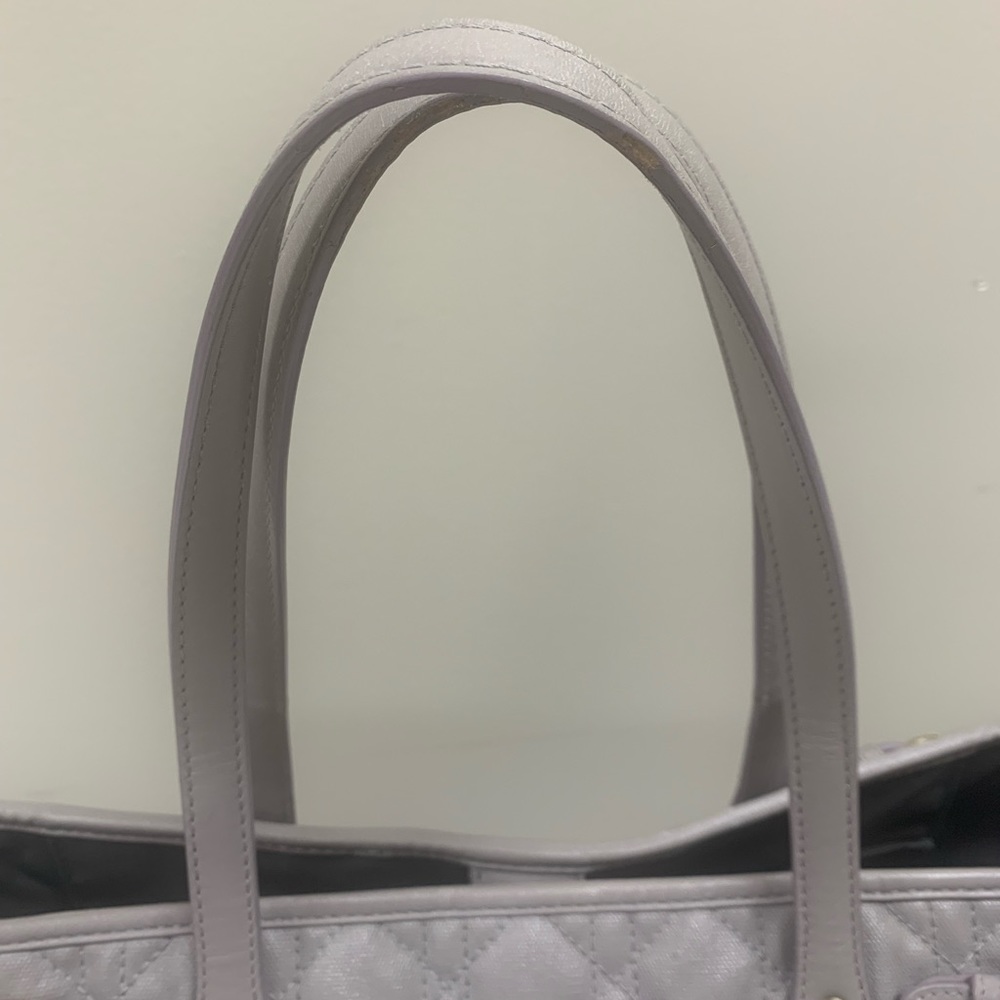 💐Authentic CHRISTIAN DIOR Gray Cannage Quilted Coated Canvas Small Tote … - Picture 13 of 16